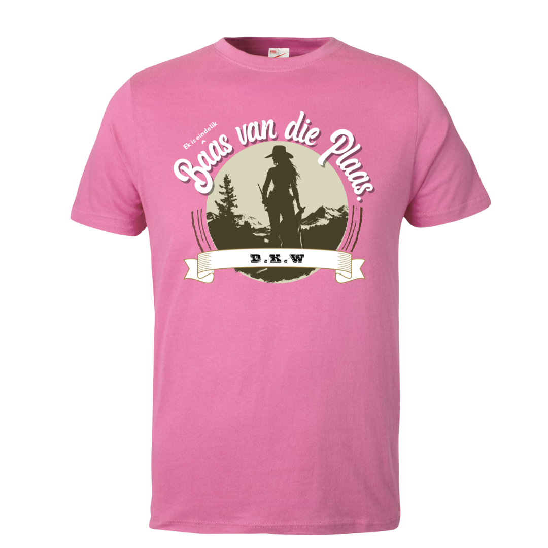 "Ek is Eindelik die Baas van die Plaas" T Shirt